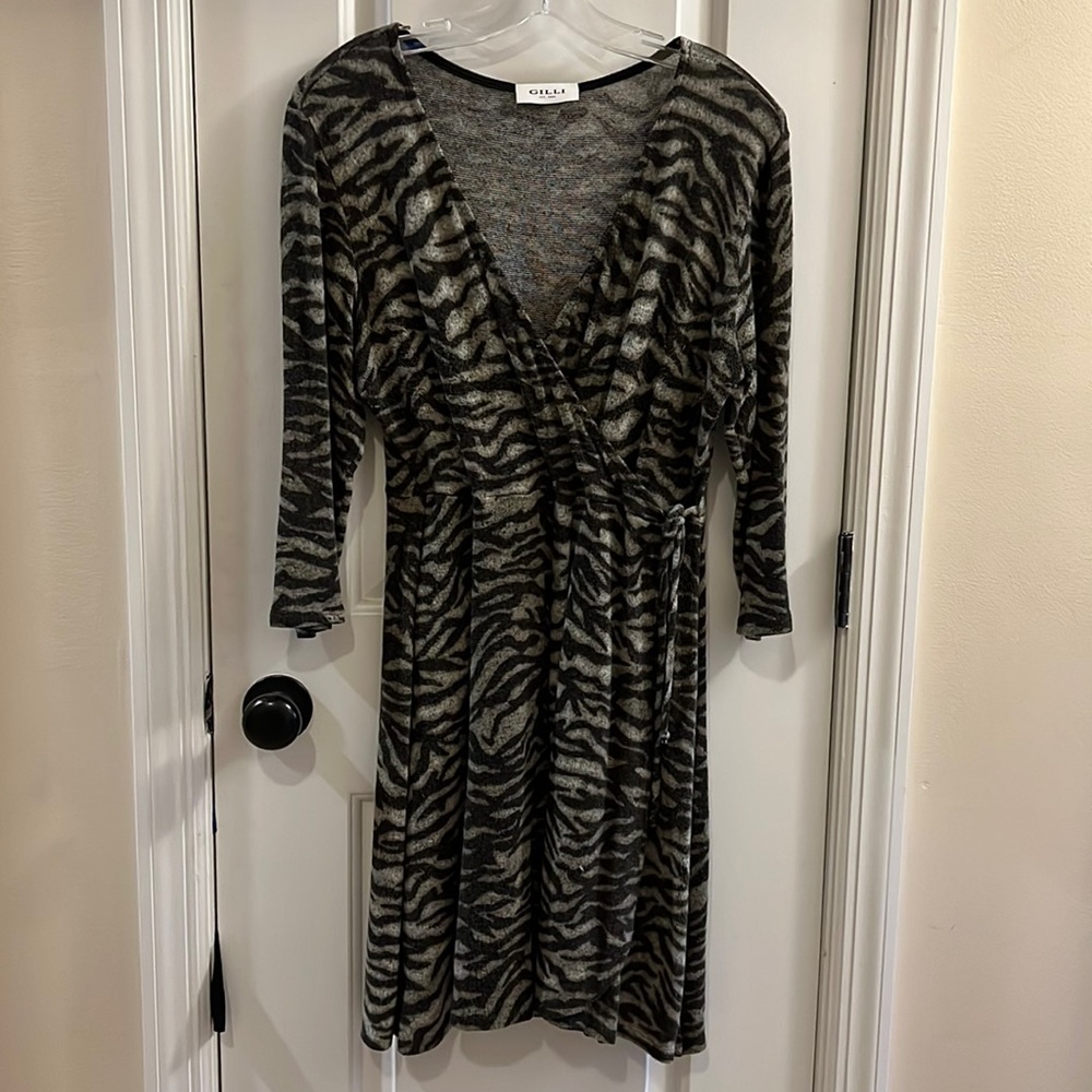 Gilli Tiger print wrap dress